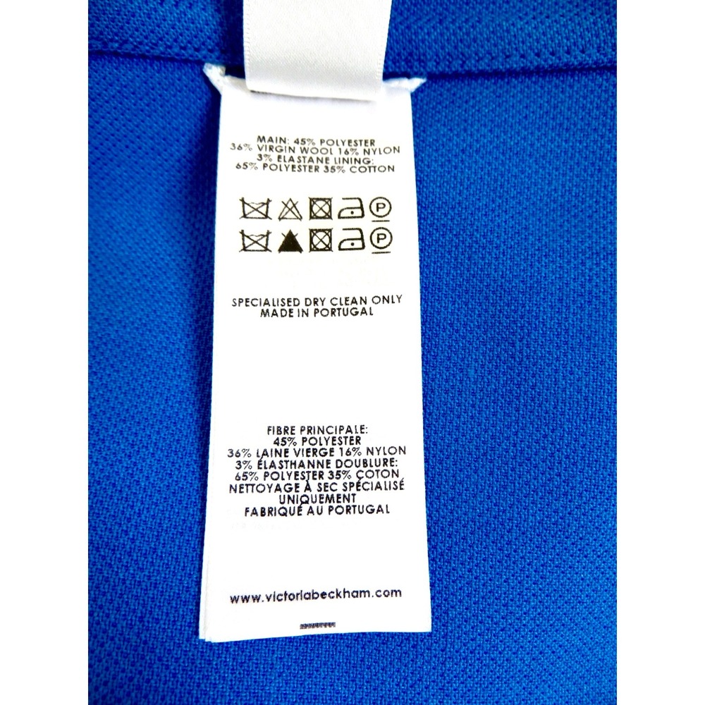 NEW! Victoria Beckham Wool Blend Bodycon Midi Dress Royal Blue SZ 4 - Picture 9 of 9